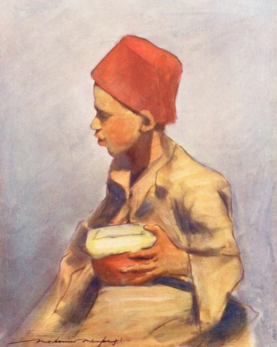 Kinder der Welt: Die Mittagsmahlzeit (Farblithografie) von Mortimer Ludington Menpes