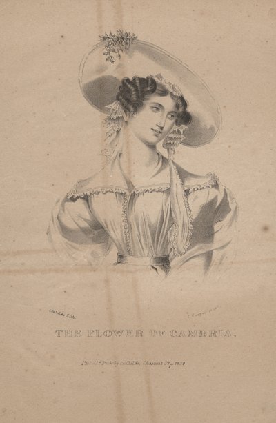 Die Blume von Cambria, Lithographie von C.G. Childs, 1830 von Moses Swett