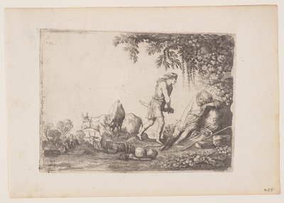 Merkur tötet Argus, aus Die Geschichte von Merkur und Argus von Moses van Uyttenbroeck