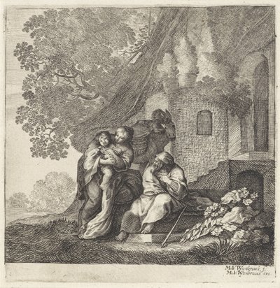 Rückkehr der Heiligen Familie aus Ägypten von Moyses van Wtenbrouck