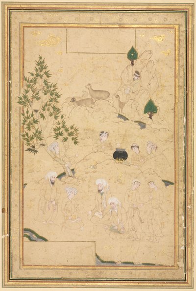 Picknick in den Bergen, Einzelillustration von Muhammadi