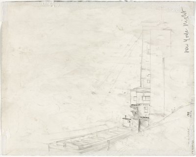 Studie für New York Nacht (Rückseite) von Muirhead Bone