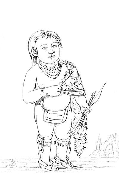 Sechsjähriger indianischer Häuptling, 1841 von Myers and Co
