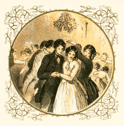 Tanzen unter dem Mistelzweig von Myles Birket Foster