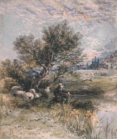 Der Angler von Myles Birket Foster