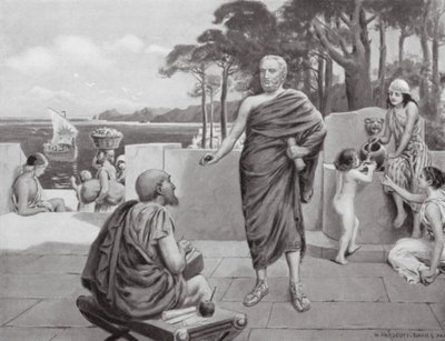 Thukydides im Exil (Lithografie) von N. Prescott Davies