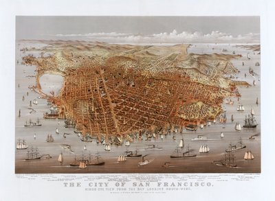 Die Stadt San Francisco von Currier & Ives, ca. 1878 von Currier and Ives