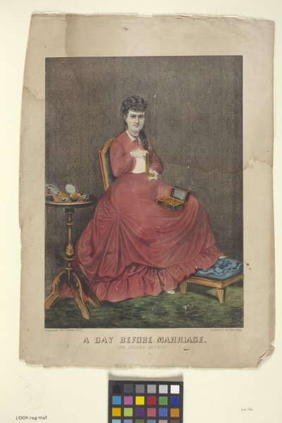 Der Tag vor der Hochzeit von N. and Ives J.M. (1824 95) Currier
