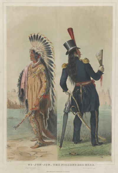 Wi-Jun-Jon - Der Taubenei-Kopf geht nach Washington: Rückkehr nach Hause von Currier and Ives