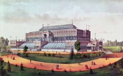 Horticultural Hall, Grand United States Centennial Exhibition 1876 von N. and Ives, J.M. Currier