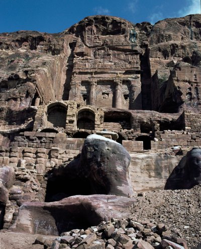 Ansicht des Urnengrabs, 6. Jahrhundert v. Chr. von Nabatean Nabatean