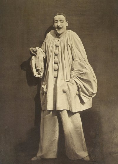 Pierrot Lachend (französischer Mime Charles Deburau), Foto von Gaspard-Felix Tournachon alias Nadar, ca. 1855 von Nadar