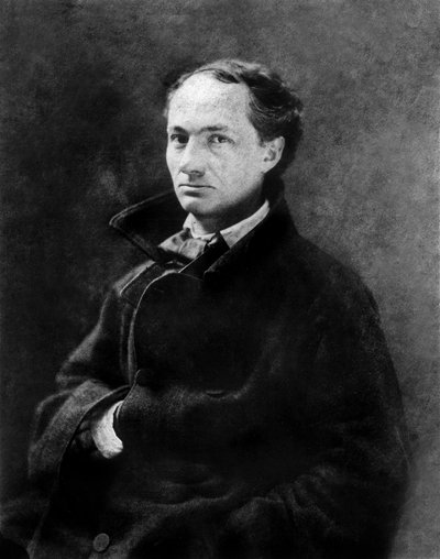 Französischer Dichter Charles Baudelaire (1821-1867) jung, um 1850, Foto von Gaspard Felix Tournachon alias Felix Nadar (1820-1910), Sammlung BNF von Nadar