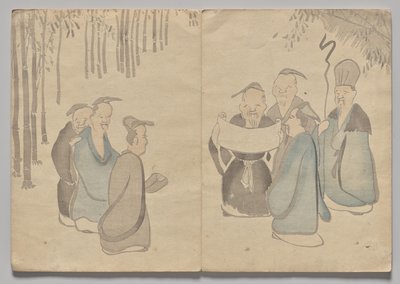 Szene aus dem Kōrin-Bilderbuch (Band 2) von Nakamura Hochu