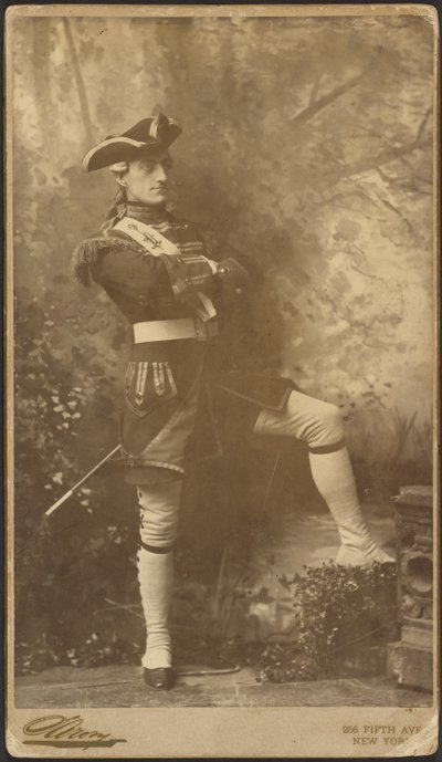 John Drew, Jr. als Captain Plume aus "The Recruiting Officer" von Napoleon Sarony