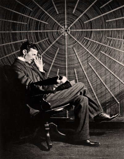 Porträt von Nikola Tesla, 1890 von Napoleon Sarony