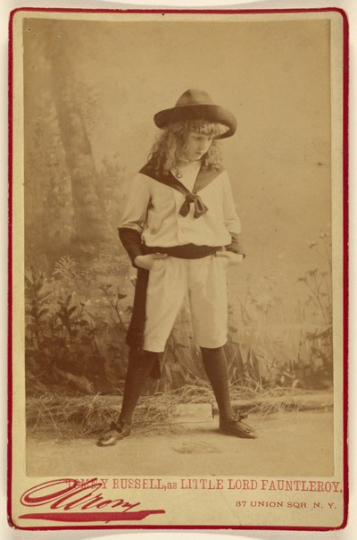 Tommy Russell, als kleiner Lord Fauntleroy von Napoleon Sarony