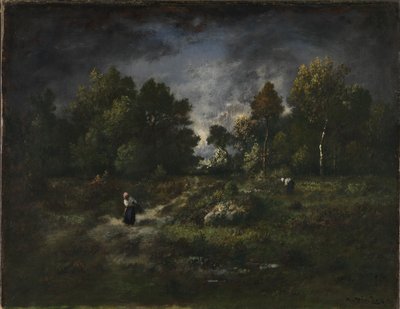 Waldlandschaft mit Holzsammlern von Narcisse Virgile Diaz de la Peña