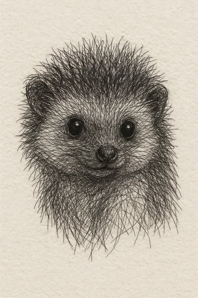 Baby-Igel-Skizze von Natalie Bruns