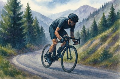 Radfahren Bergaufstieg von Natalie Bruns