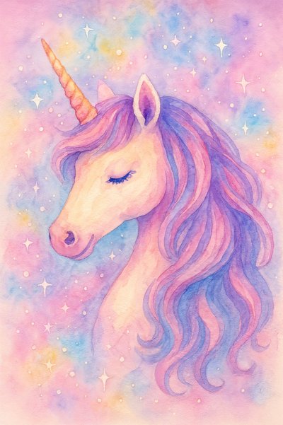 Träumerisches Pastell-Einhorn von Natalie Bruns