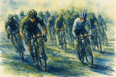 Dynamisches Radrennen von Natalie Bruns