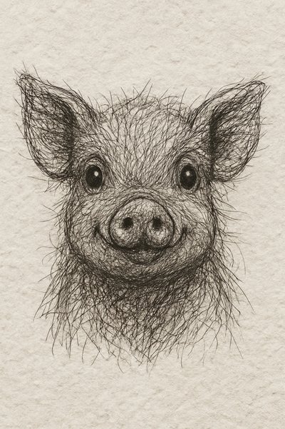 Fröhliches kleines Ferkel von Natalie Bruns