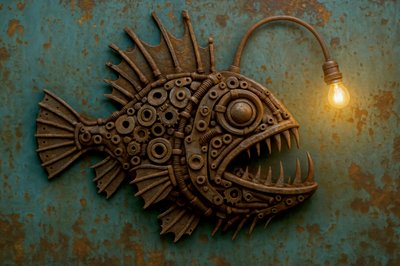 Steampunk-Anglerfisch-Licht von Natalie Bruns