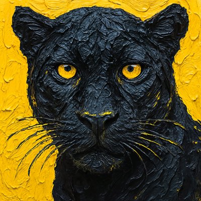 Strukturierter schwarzer Panther von Natalie Bruns
