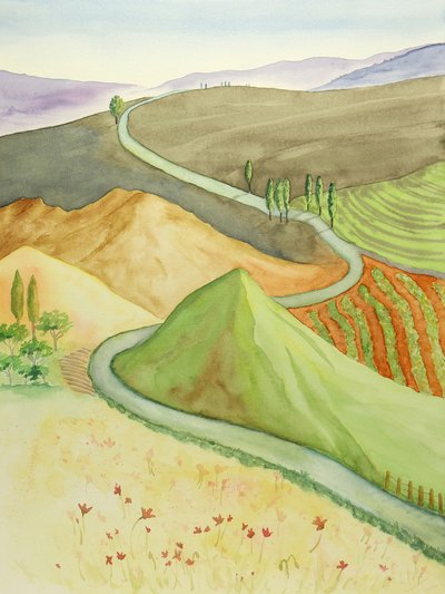 Verschlungene Landstraße von Natalie Bruns