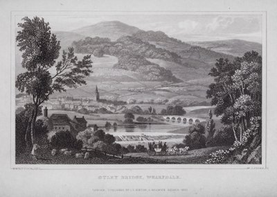 Otley Brücke, Wharfdale von Nathaniel (after) Whittock