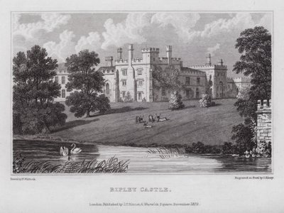 Ripley Castle von Nathaniel (after) Whittock