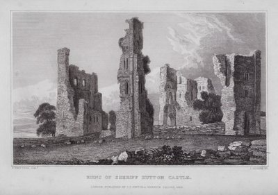 Ruinen von Sheriff Hutton Castle von Nathaniel (after) Whittock