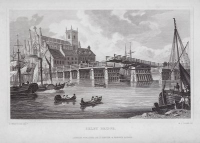 Selby Bridge von Nathaniel (after) Whittock