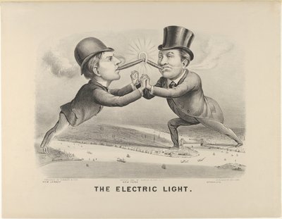 Das elektrische Licht, 1880 von Currier and Ives