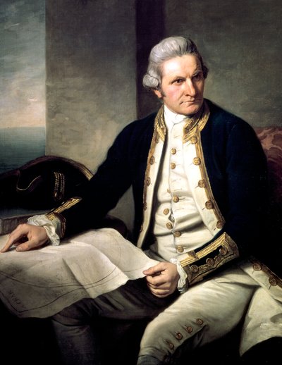 James Cook, englischer Entdecker, Navigator und Hydrograph von Nathaniel Dance Holland
