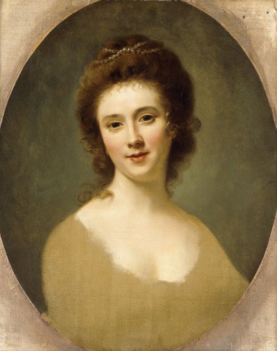Porträt von Miss Sunning, Kopf und Schultern von Nathaniel Hone