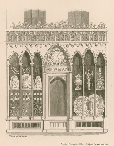 Ladengestaltung im frühen englischen Stil von Nathaniel Whittock