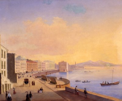 Alte Straße Santa Lucia in Neapel von Neapolitan School