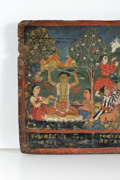 (Detail) von einem buddhistischen Manuskriptcover von Nepalese School