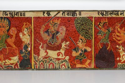 (Detail) von einem Devimahatmya-Manuskriptcover von Nepalese School