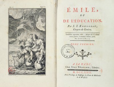 Frontispiz für Emile von Jean-Jacques Rousseau, 1762 von Netherlandish School