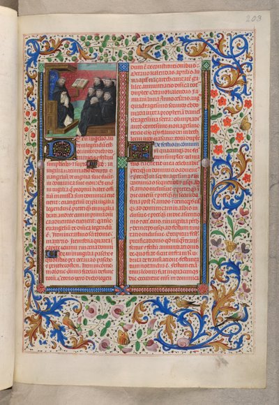 Ein Dominikaner liest seinen Brüdern vor (Rubriken für Feste), Brevier, Gebrauch der Dominikaner (