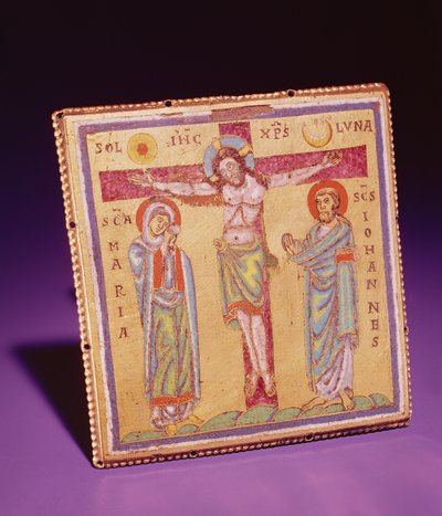 Plakette mit der Kreuzigung, ca. 1150-75 von Netherlandish School