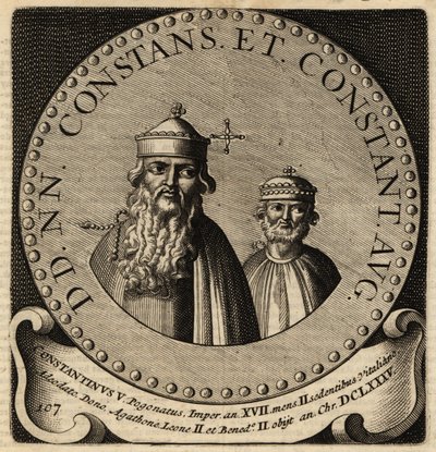 Porträt der byzantinischen Kaiser Constans II. und Konstantin IV. von Netherlandish School