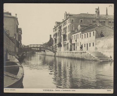 Ansicht der Fondamenta Rossa in Venedig von Neue Photographische Gesellschaft