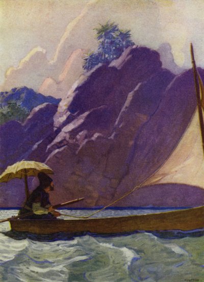 Illustration für Robinson Crusoe von Newell Convers (after) Wyeth