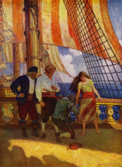 Illustration für Westward Ho! von Charles Kingsley von Newell Convers (after) Wyeth