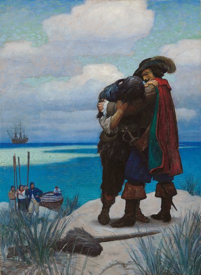 Zuerst konnte ich ihm eine Zeit lang kein Wort antworten; aber da er mich in seine Arme genommen hatte, hielt ich mich fest an ihm, sonst wäre ich zu Boden gefallen von Newell Convers Wyeth