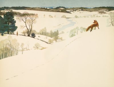 Fuchs im Schnee, Vorsatzblatt in 